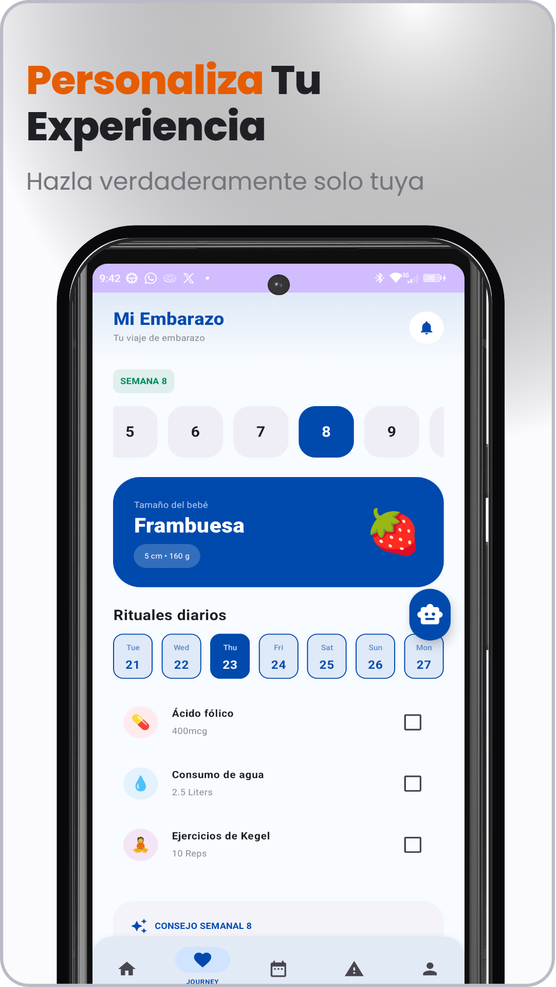 Captura de My pregnancy: Calendario